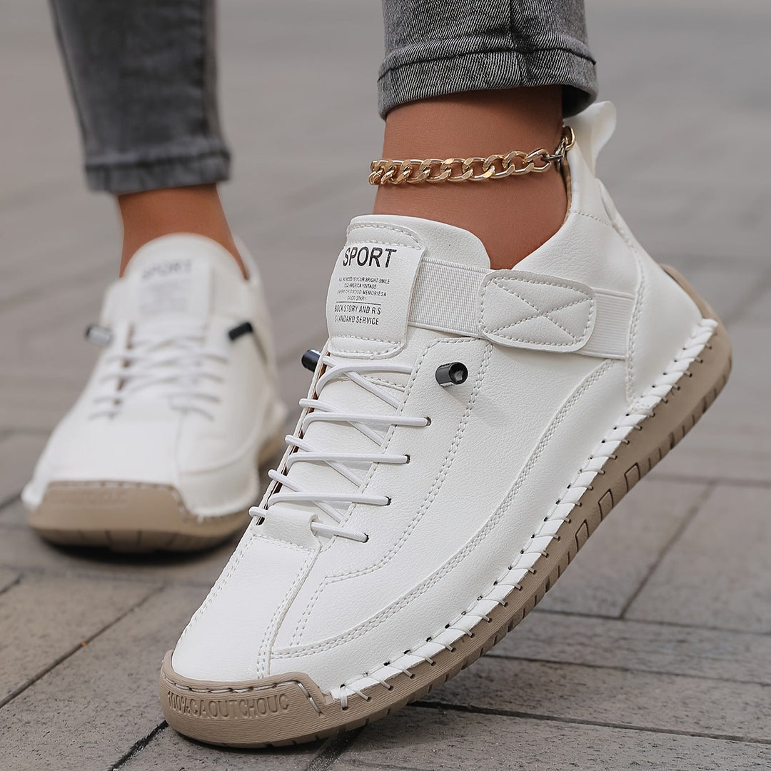 Women's comfortable everyday sneakers with arch support, ideal for walking & daily wear.