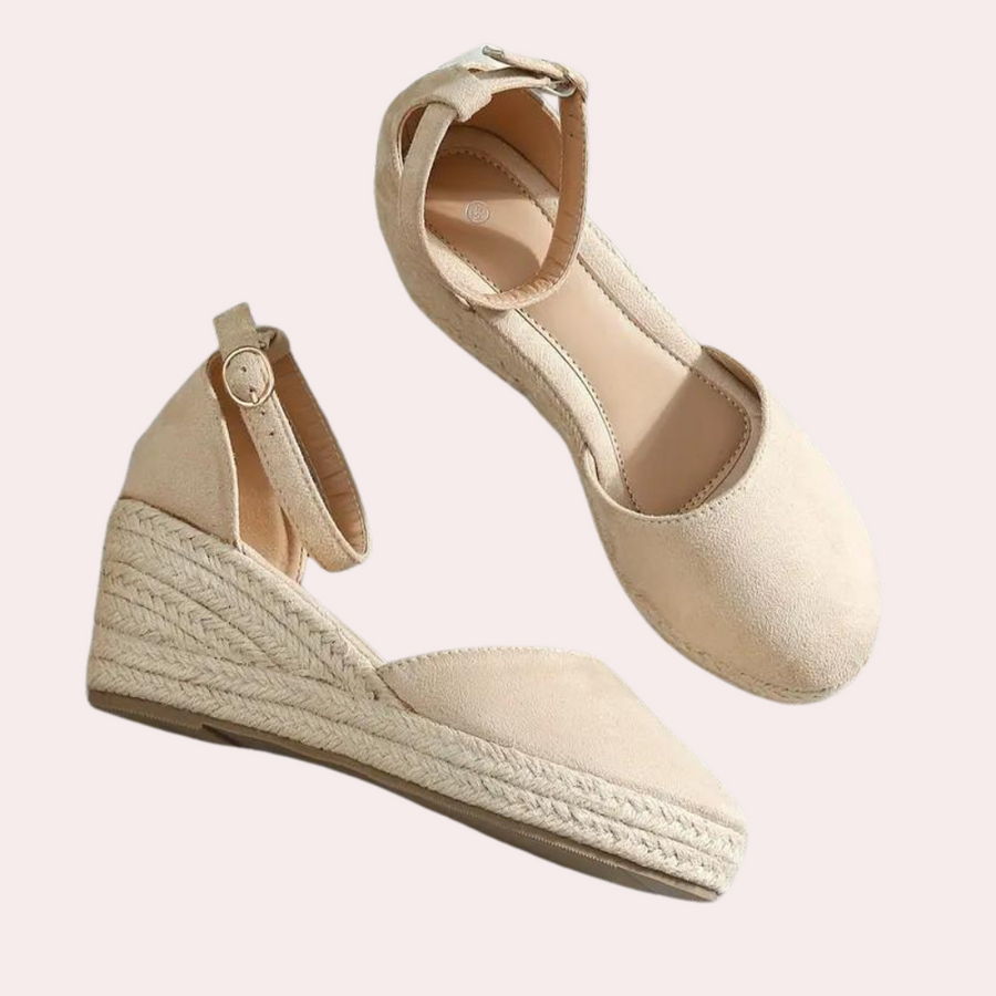 Elegant Alina women's wedge sandals with adjustable strap, perfect for office, events, or summer.