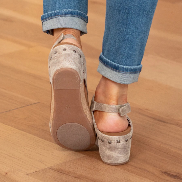 Espadrille wedge sandals for women. Slip-on design with elastic straps, fashionable & comfortable summer shoes.