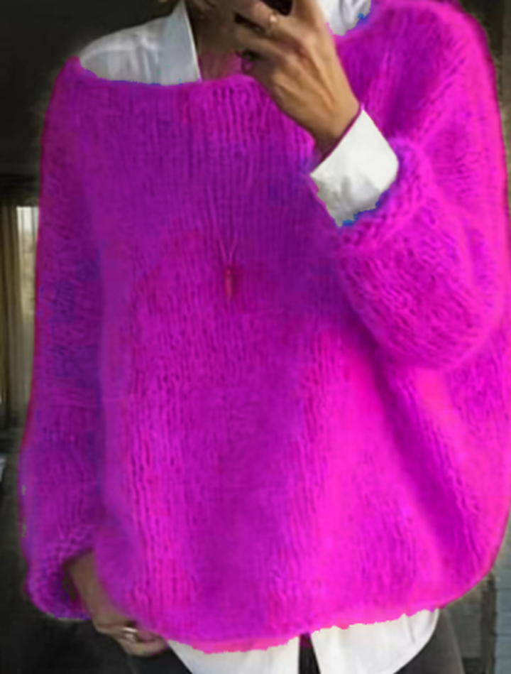 Stylish women's knit sweater in a pullover design, a winter wardrobe essential
