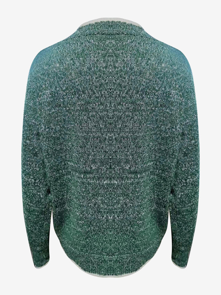 Women's casual layering piece: a cozy long sleeve pullover sweatshirt with a notch V-neck.