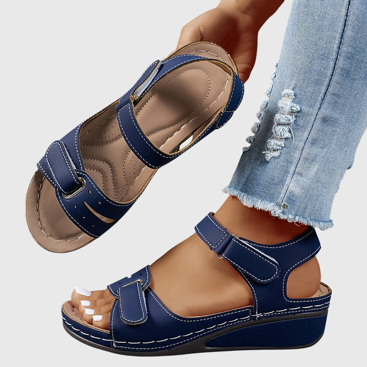 Dazzling crystal-embellished women's orthopedic sandals, perfect for comfort and support.