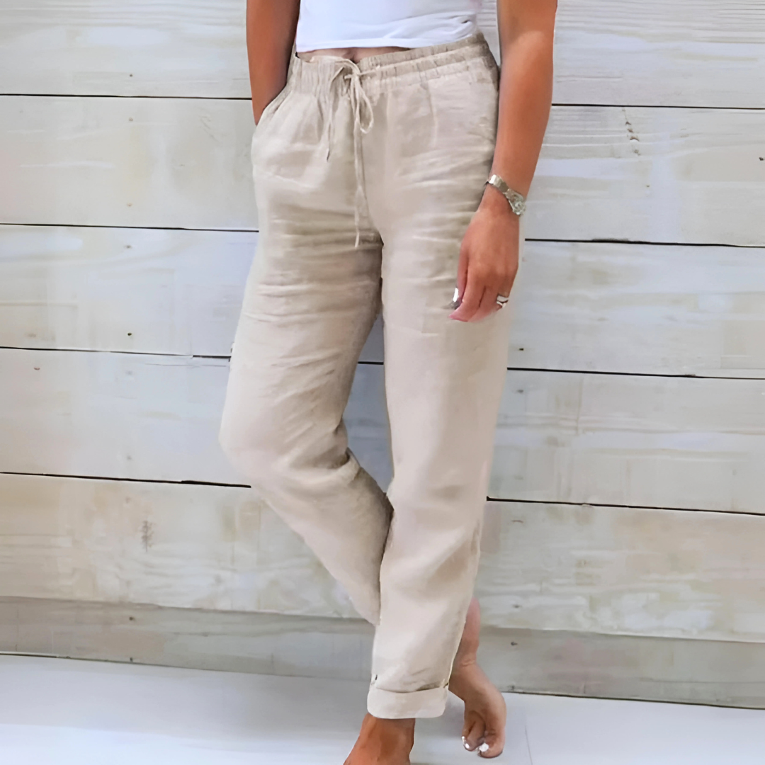 Stretchy women's pants with lightweight fabric, offering ultimate comfort & flexibility. Easy care everyday apparel.