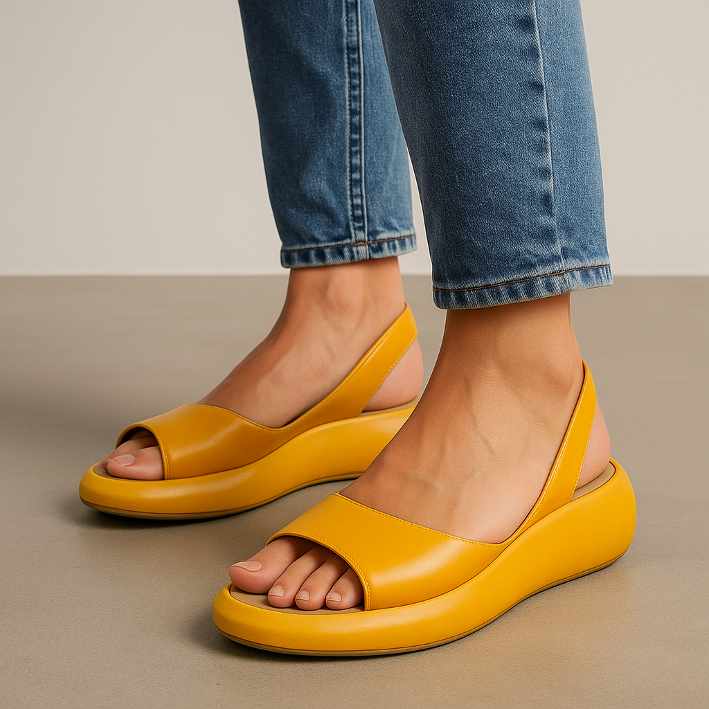 Versatile women's open-toe flat slingback sandals, great for beach, vacation, or casual everyday wear.
