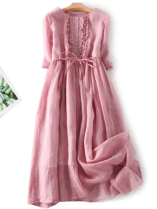 Women's stylish summer dress, perfect for a casual warm-weather outfit; comfortable and effortlessly chic.