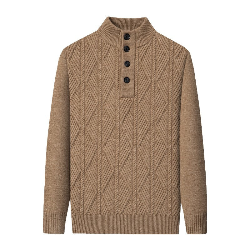 Comfortable women's diamond knit cardigan, ideal for adding warmth and style