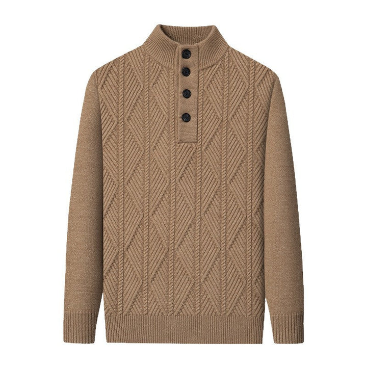 Comfortable women's diamond knit cardigan, ideal for adding warmth and style