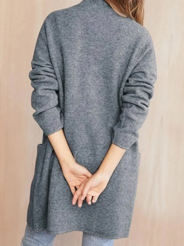 Women's fall fashion knit cardigan, a timeless and practical outerwear choice made from merino blend
