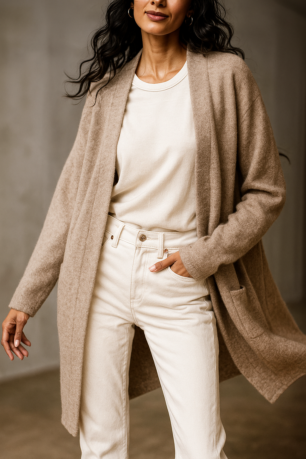 Stylish women's cardigan in a versatile knit, a cozy addition to any fall outfit