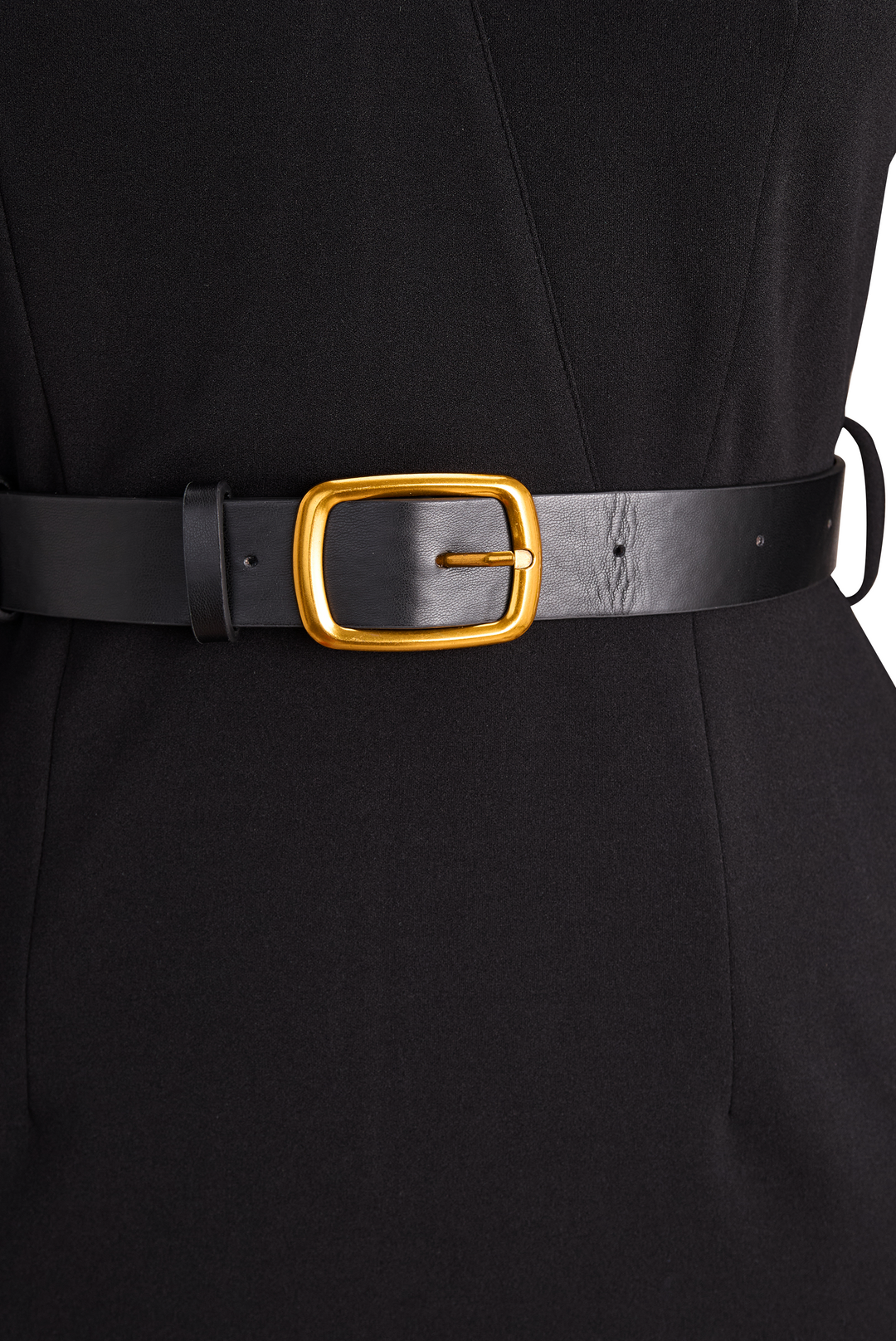 Women's elegant long sleeve midi dress, a sophisticated wrap front with a refined belt detail.