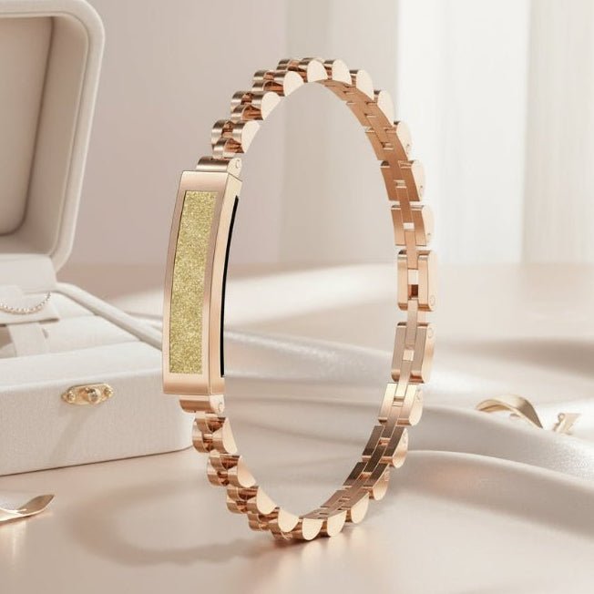 Women's elegant smart bracelet with multi-sport modes, a stylish fitness & activity tracker for daily wear.