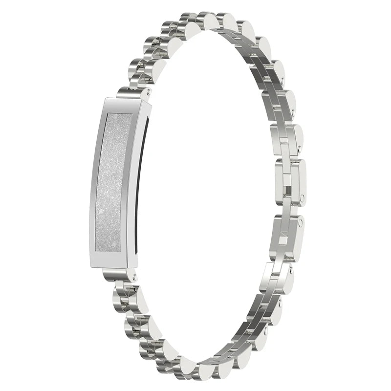 Sophisticated women's smart bracelet, a fashionable health monitor & activity tracker with multi-sport modes.