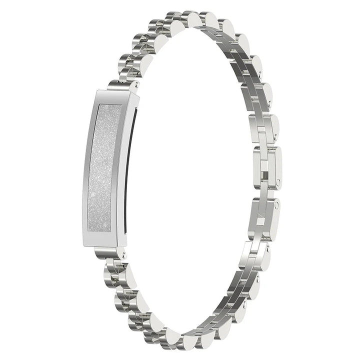 Sophisticated women's smart bracelet, a fashionable health monitor & activity tracker with multi-sport modes.
