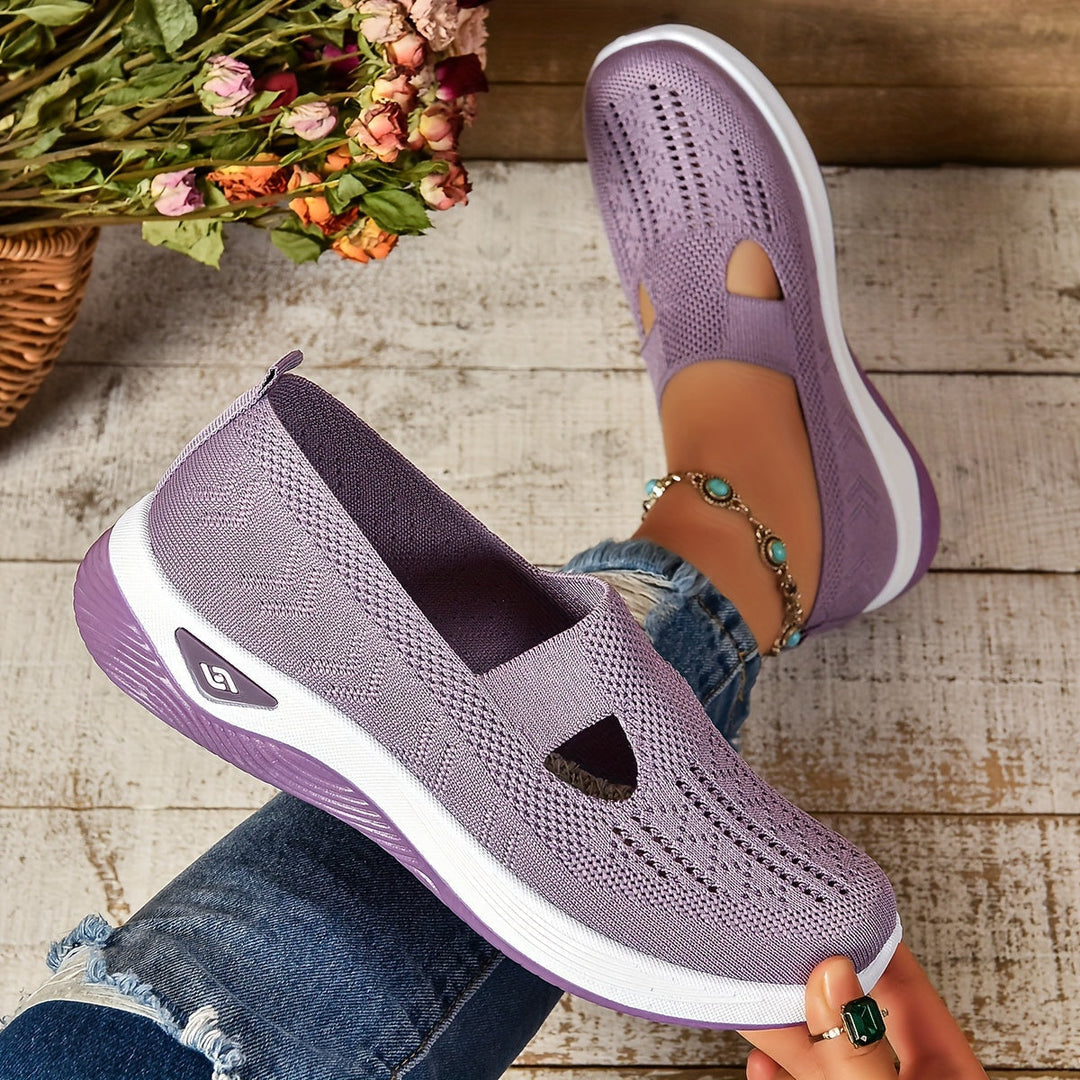 Versatile women's ergonomic slip-on shoes, great for daily wear, casual outings & travel comfort.