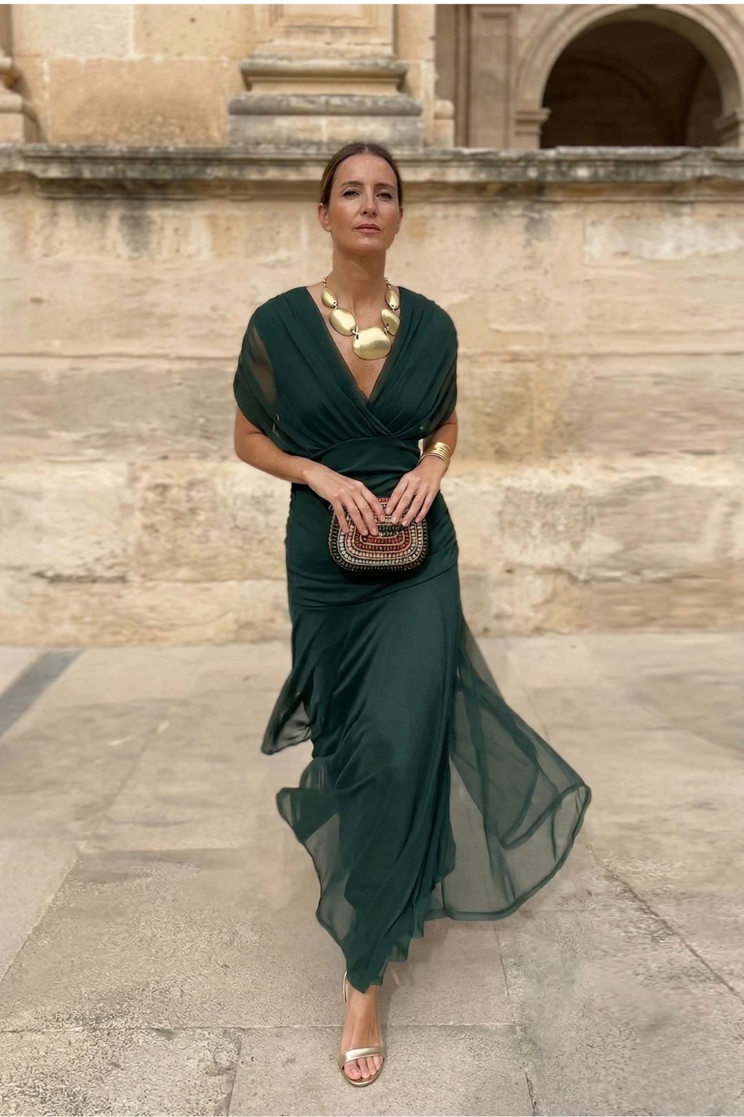 Off-shoulder floral ruched maxi dress for women, an elegant choice for parties & special occasions.