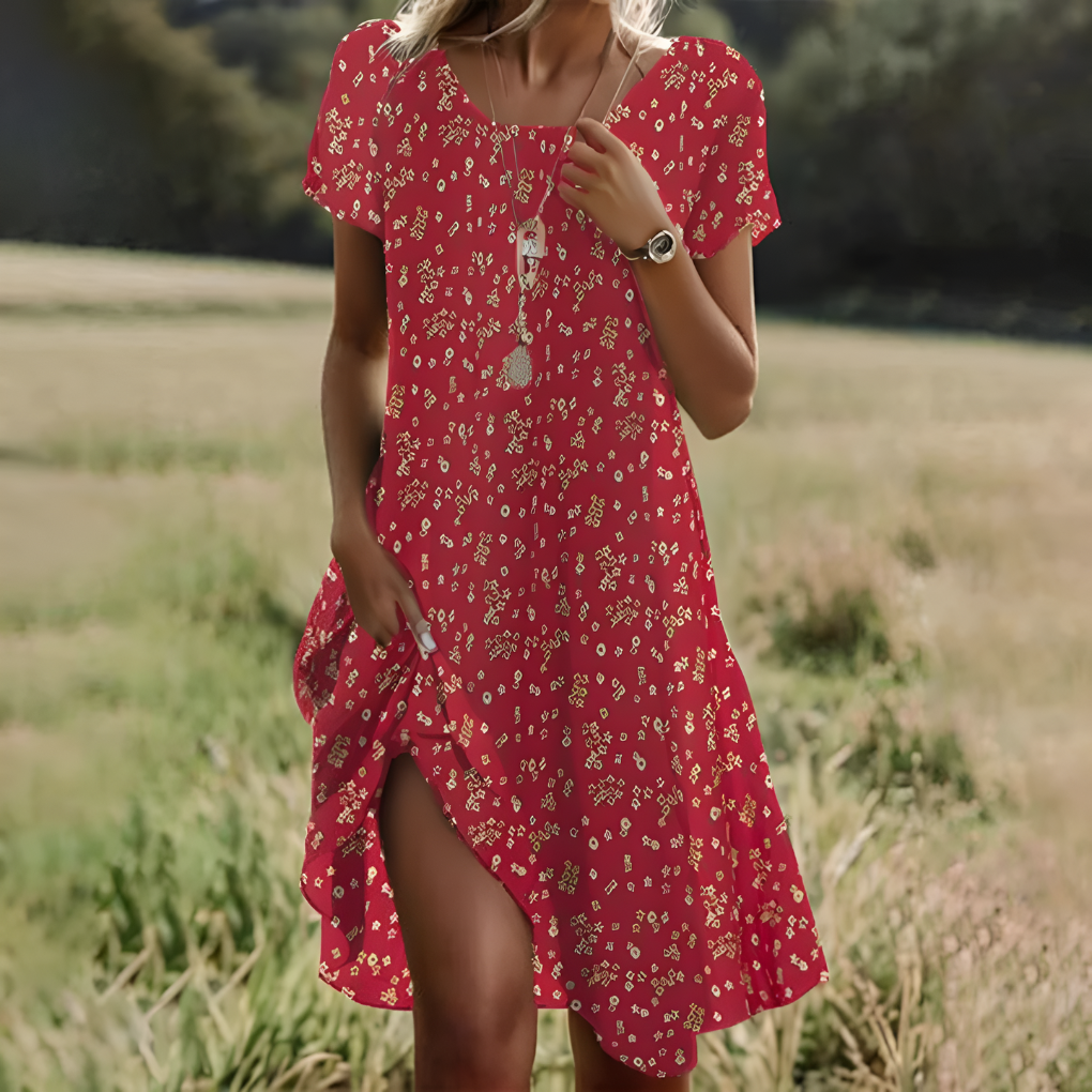 Comfortable women's sleeveless summer dress, ideal for spring, beach, or everyday wear.