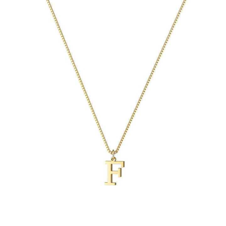 Dainty women's gold plated initial pendant, classic jewelry piece