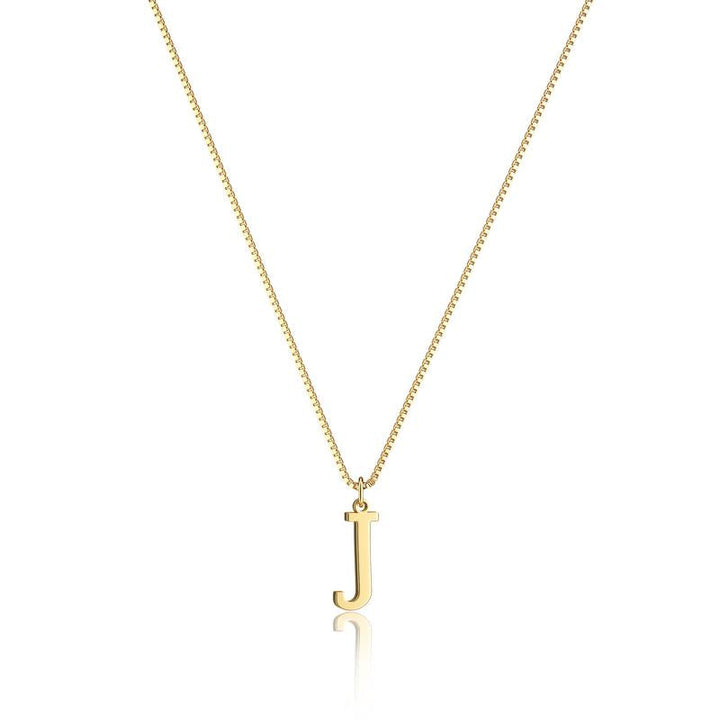 Gold initial necklace with adjustable chain, women's personalized style
