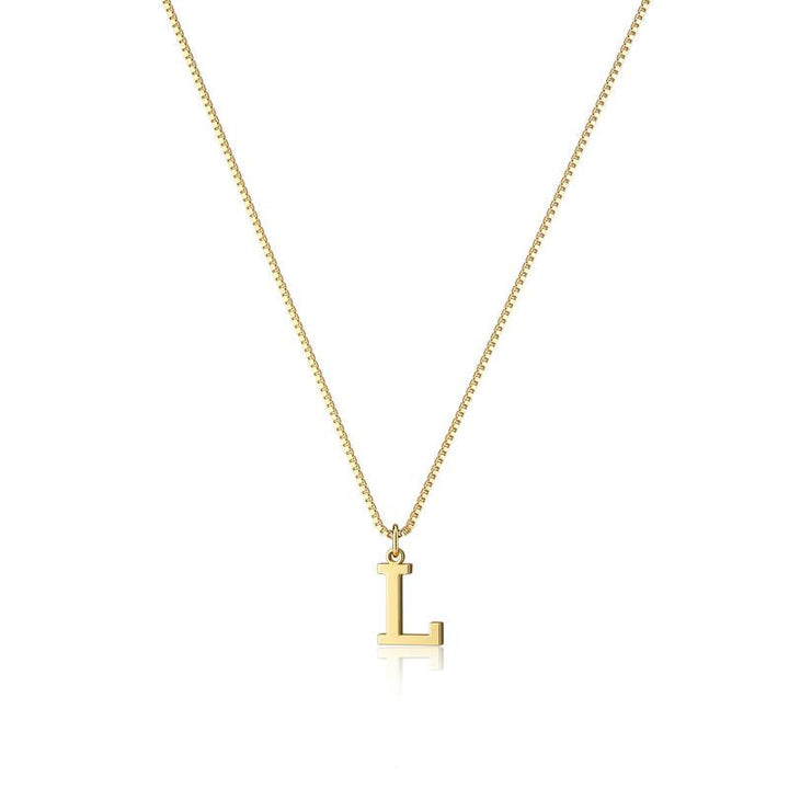 Personalized initial necklace in gold plating, unique women's accessory