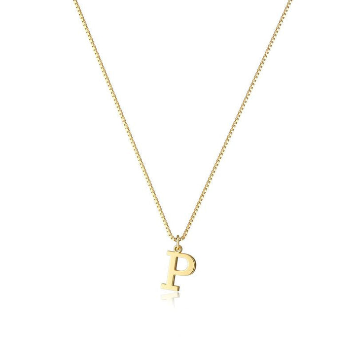 Women's personalized gold initial pendant, adds a touch of individuality