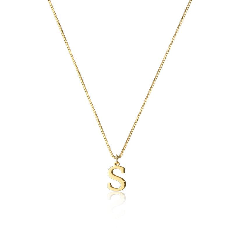 Gold initial necklace, women's unique personalized and fashionable accessory