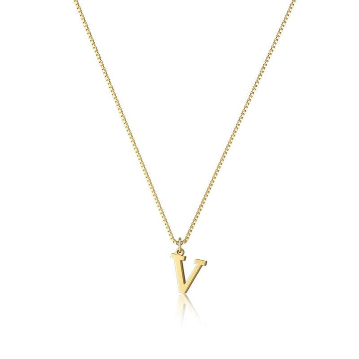 Gold initial necklace for women, sophisticated and customizable design