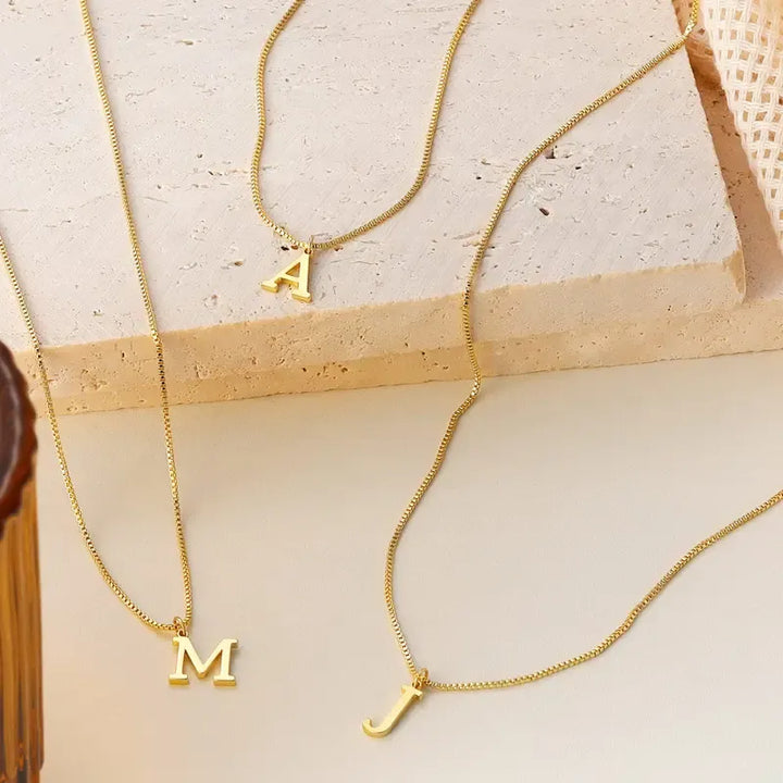 Minimalist gold initial necklace for women, perfect personalized gift