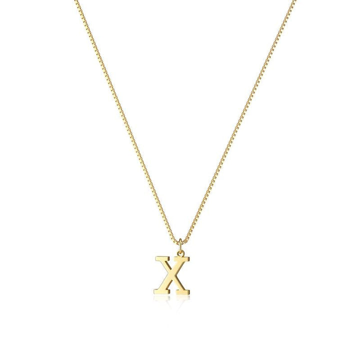 Durable gold initial necklace, women's personalized jewelry piece