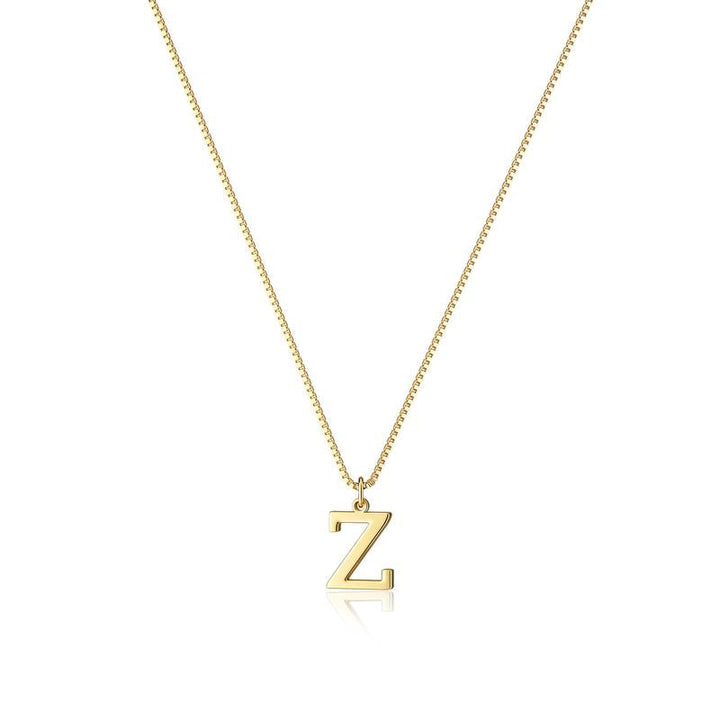 Timeless gold plated initial necklace, women's elegant and personal style
