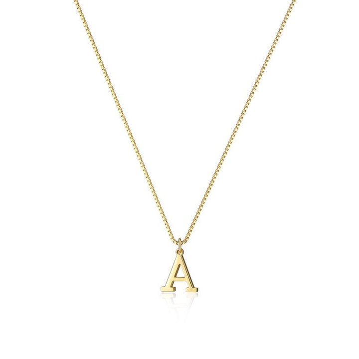 Custom initial gold necklace, women's minimalist pendant, elegant accessory