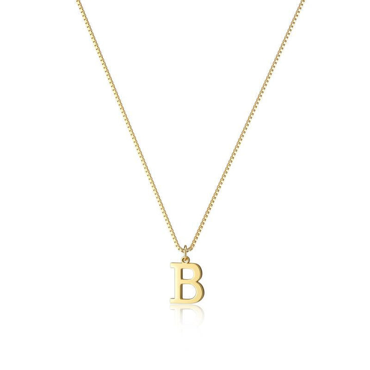 Gold initial pendant necklace for women, personalized and chic design