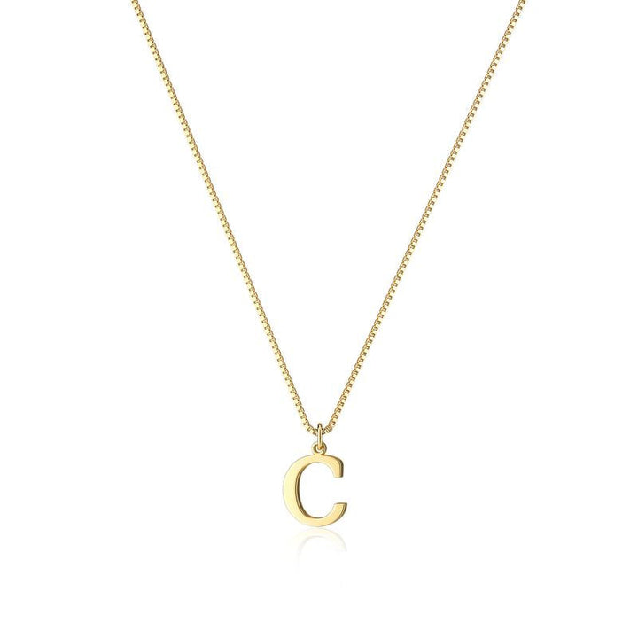 Elegant women's gold necklace with initial, a perfect gift idea