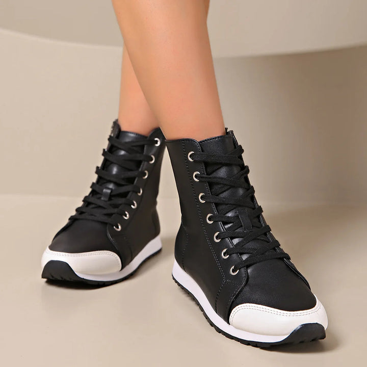 Stylish women's high-top orthopedic sneakers designed for ultimate comfort, support & active wear.