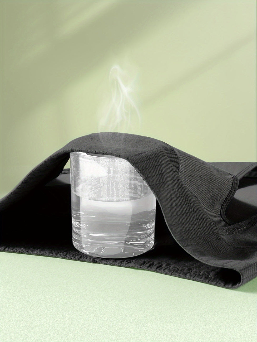 Detail of seamless fabric on women's high-waist shaping underwear. Comfortable shapewear offering invisible support.