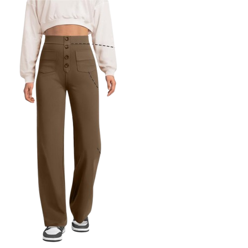 Women's High-Waisted Wide Leg Dress Pants