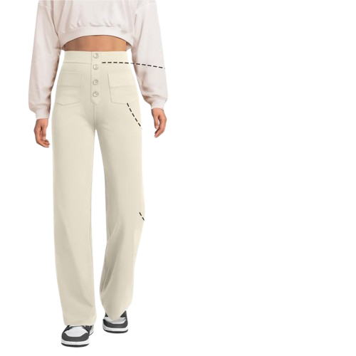 Women's High-Waisted Wide Leg Dress Pants