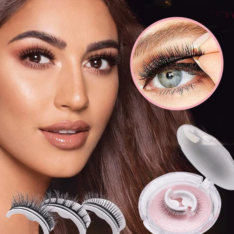 Women's Instant Self-Adhesive Eyelashes for easy, no-glue application. Reusable synthetic false lashes.