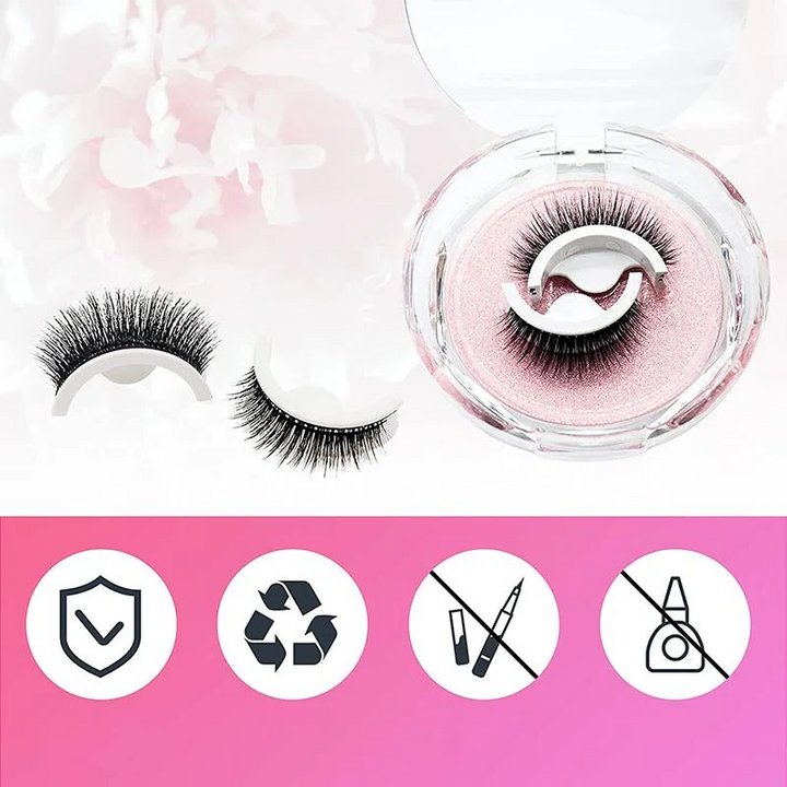 Modern beauty solution: Women's self-adhesive false eyelashes. Reusable, no glue needed, natural look, instant glam.