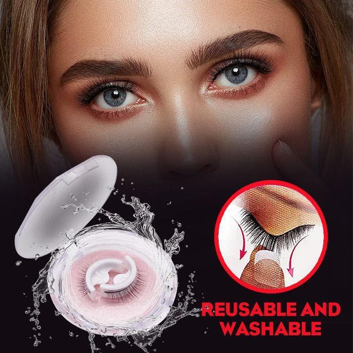Reusable self-adhesive false lashes for women. Get instant beauty with these easy-application, no-glue synthetic eyelashes.