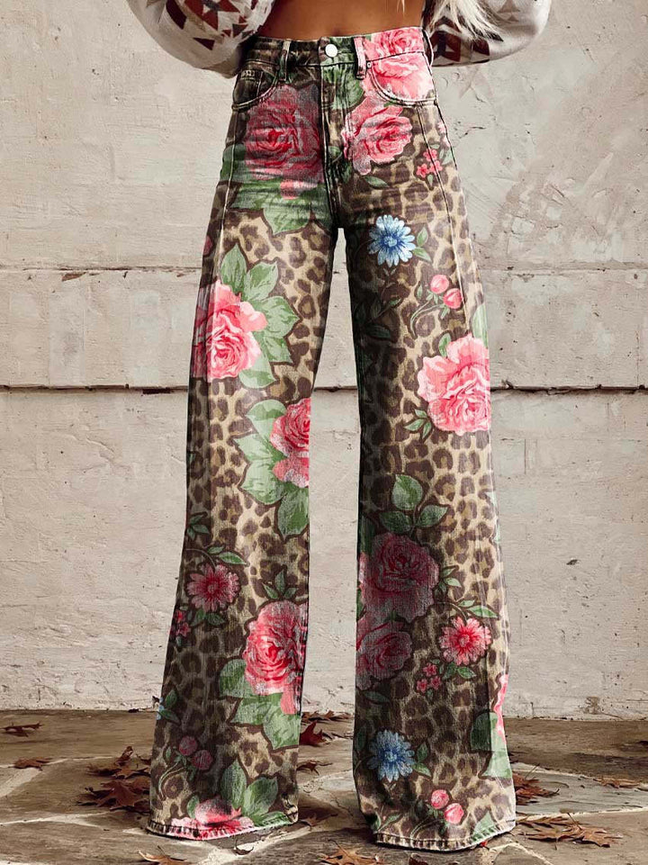 Casual women's baggy jeans, comfortable loose fit for everyday fashion.