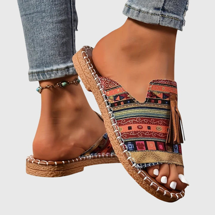Relieve foot pain with Lorraine women's orthopedic sandals, excellent arch support & comfort.