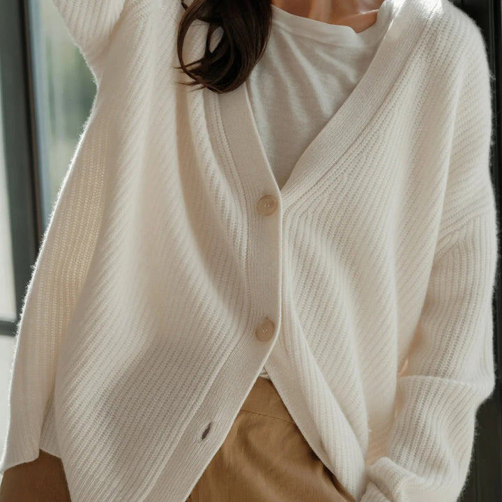 Luxurious women's oversized long sleeve cardigan, perfect for chic layering.