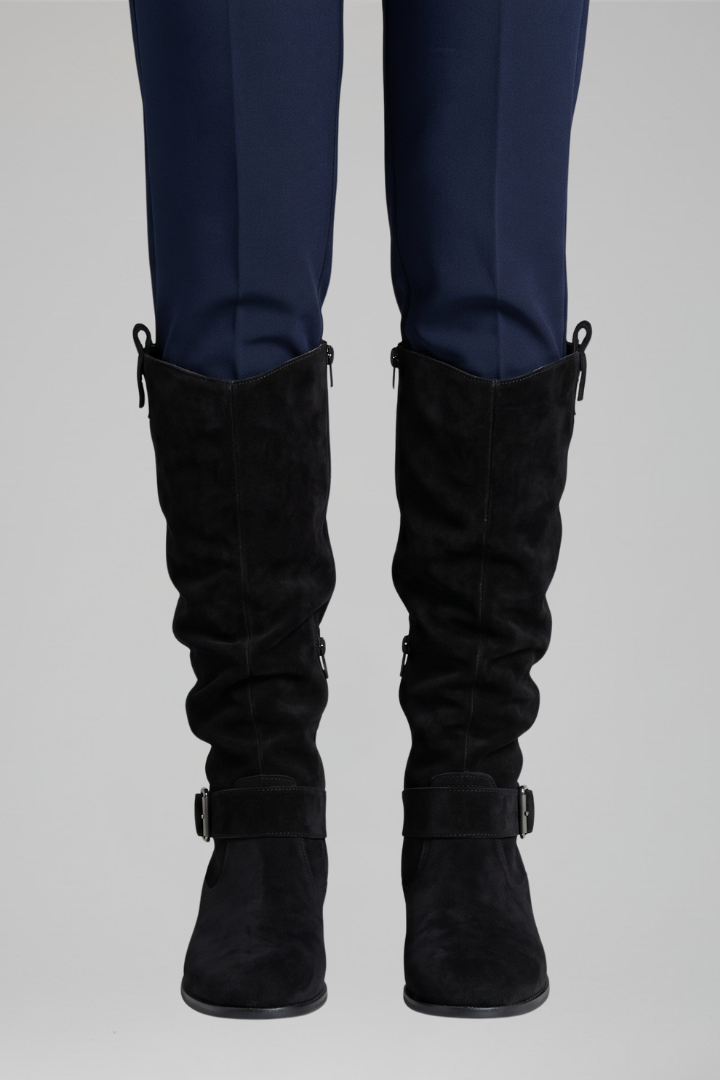 Durable women's orthopaedic knee-high boots with side zipper, offering ultimate comfort and fashion versatility.