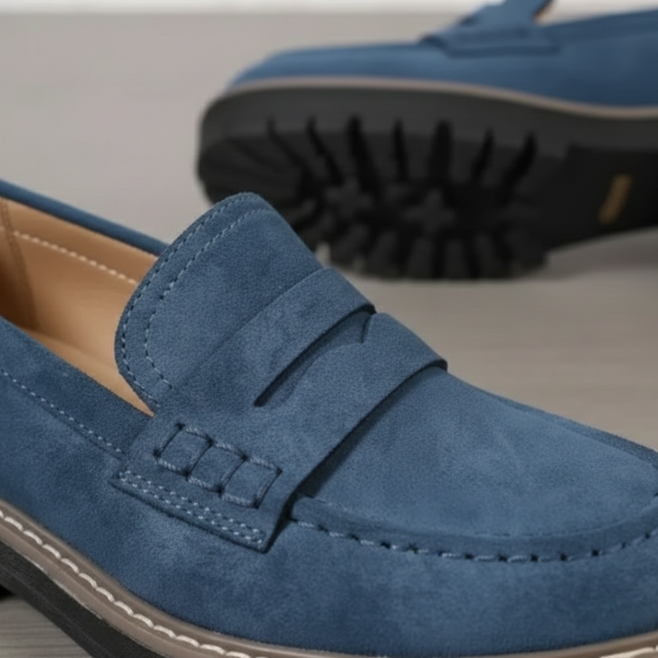 Supportive women's orthopedic loafers with a fashionable chunky sole, perfect for casual chic.