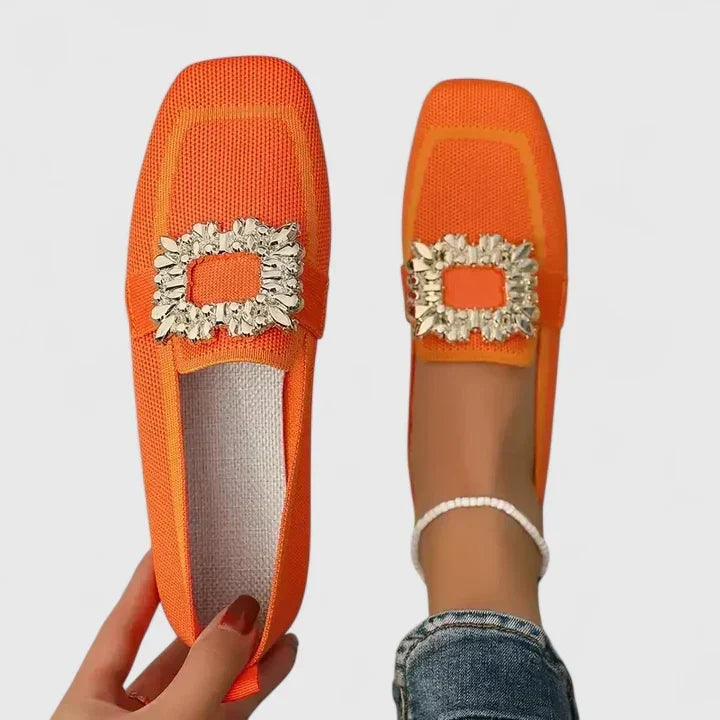 Women's cushioned comfort loafers, excellent for walking. Orthopedic support ensures all-day foot relief.