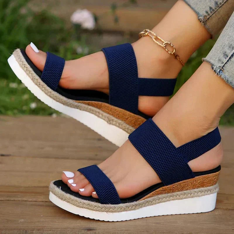 Ergonomic women's platform sandals with orthopedic arch support, great for walking & everyday comfort.