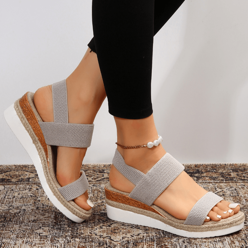 Women's walking platform sandals, providing orthopedic arch support & all-day summer comfort, lightweight.