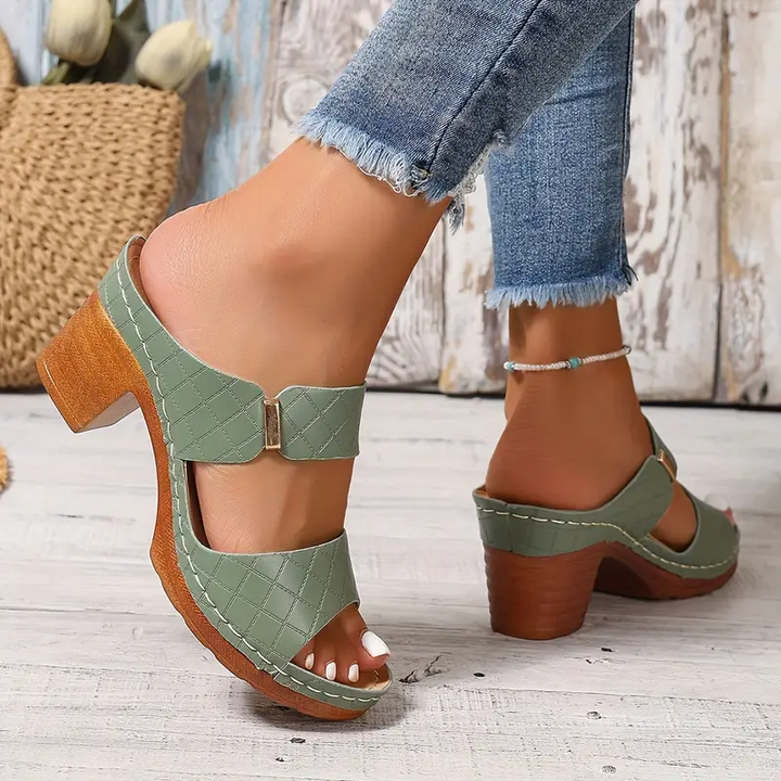 Orthopedic comfort women's sandals with slip-on design for easy wear.