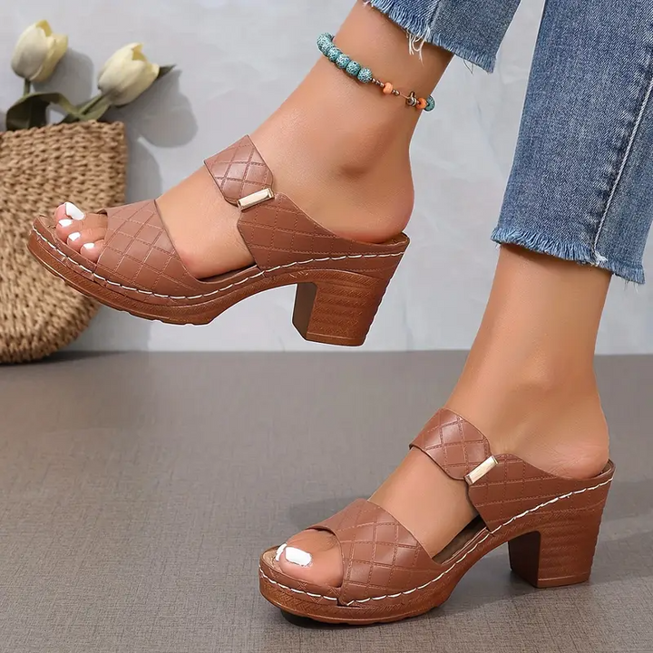 Slip-on orthopedic sandals for women, designed for all-day comfort.