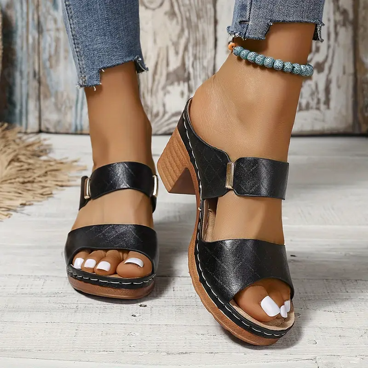 Womens shoes: orthopedic sandals with deep cushioning and arch support.